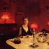 A Dinner Table at Night by John Singer Sargent