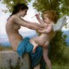 A Young Girl Defending Herself Against Eros by William-Adolphe Bouguereau