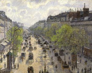 Boulevard Montmartre Spring by Camille Pissarro