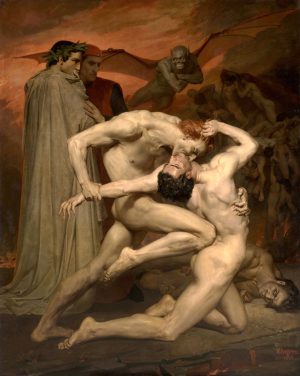 Dante And Virgil In Hell by William-Adolphe Bouguereau