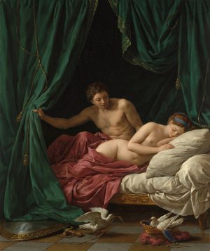 Mars And Venus Allegory Of Peace by Louis-Jean-Francois Lagrenee