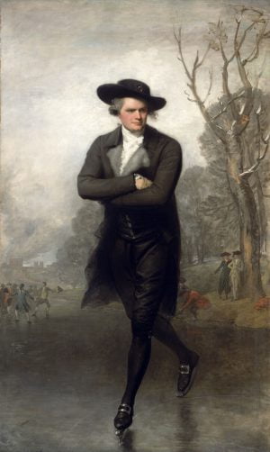Portrait Of A Gentleman Skating by Gilbert Stuart