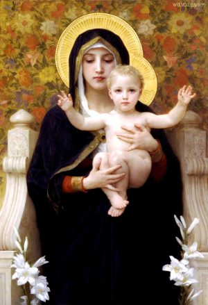 The Madonna Of The Lilies by William-Adolphe Bouguereau