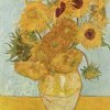 Vase With 12 Sunflowers by Vincent Van Gogh