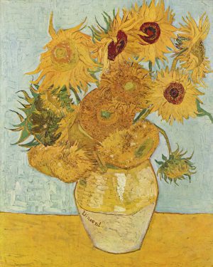 Vase With 12 Sunflowers by Vincent Van Gogh